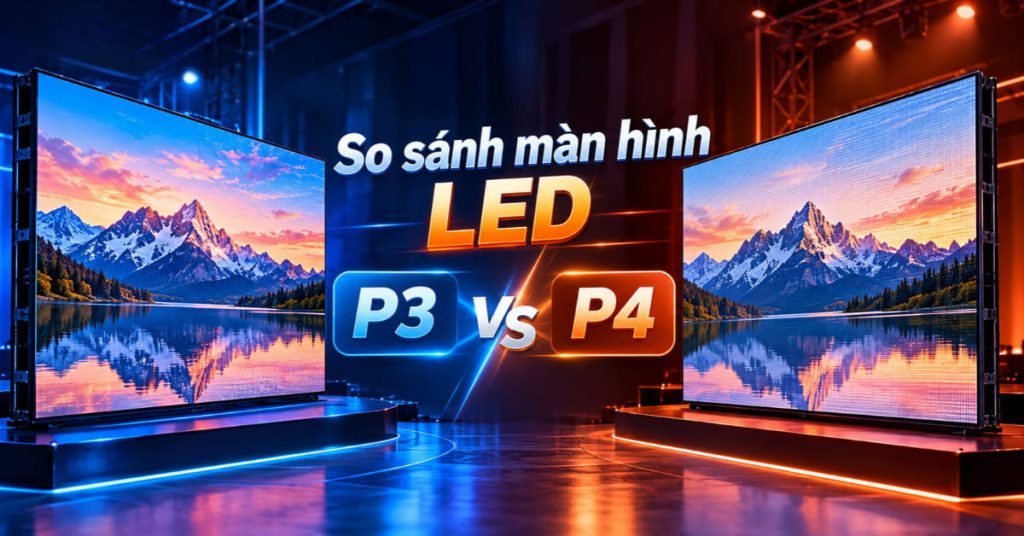 So sánh màn hình LED P3 và P4: Khác biệt và cách lựa chọn