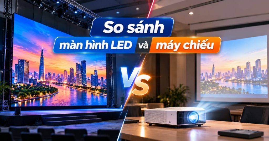 So sánh màn hình LED và máy chiếu loại nào phù hợp với nhu cầu của bạn?